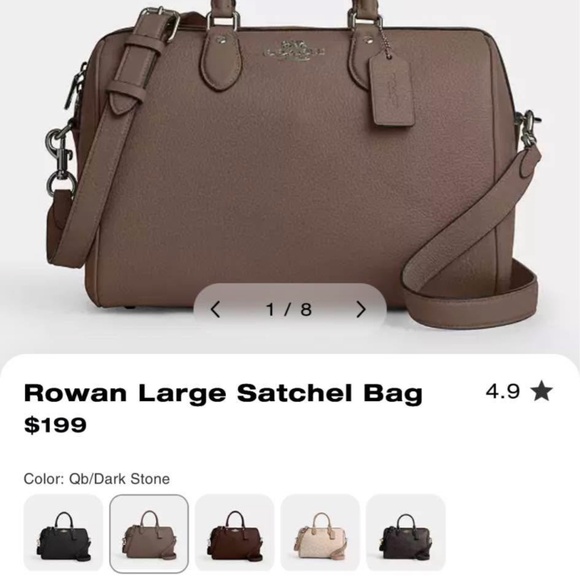 Coach Large Rowan Satchel - Picture 5 of 6
